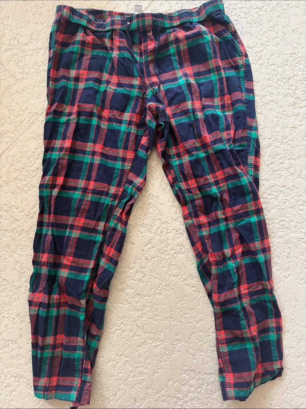 J. Crew Navy, Green & Red Plaid Cotton Pajama Pants